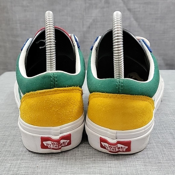 Vans old skool Yacht Club colorblocked Blue Red Yellow Green White women 5.5 - Picture 8 of 13